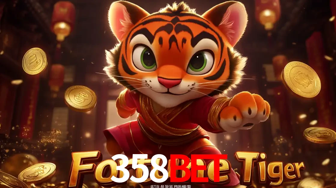 O carismático mascote do jogo de slot Fortune Tiger, um tigre fofo em pose de artes marciais, pronto para trazer sorte e multiplicadores de ganhos no cassino online 358bet.