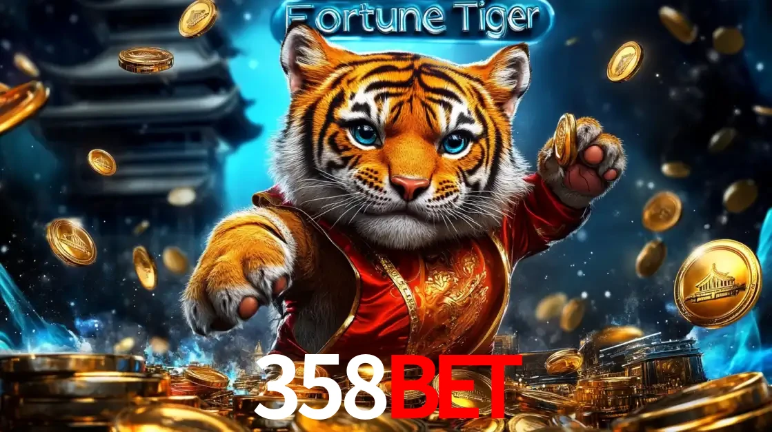 Imagem promocional do jogo de slot Fortune Tiger, com um tigre majestoso em traje tradicional cercado por uma fortuna em moedas de ouro, disponível agora no cassino 358bet.